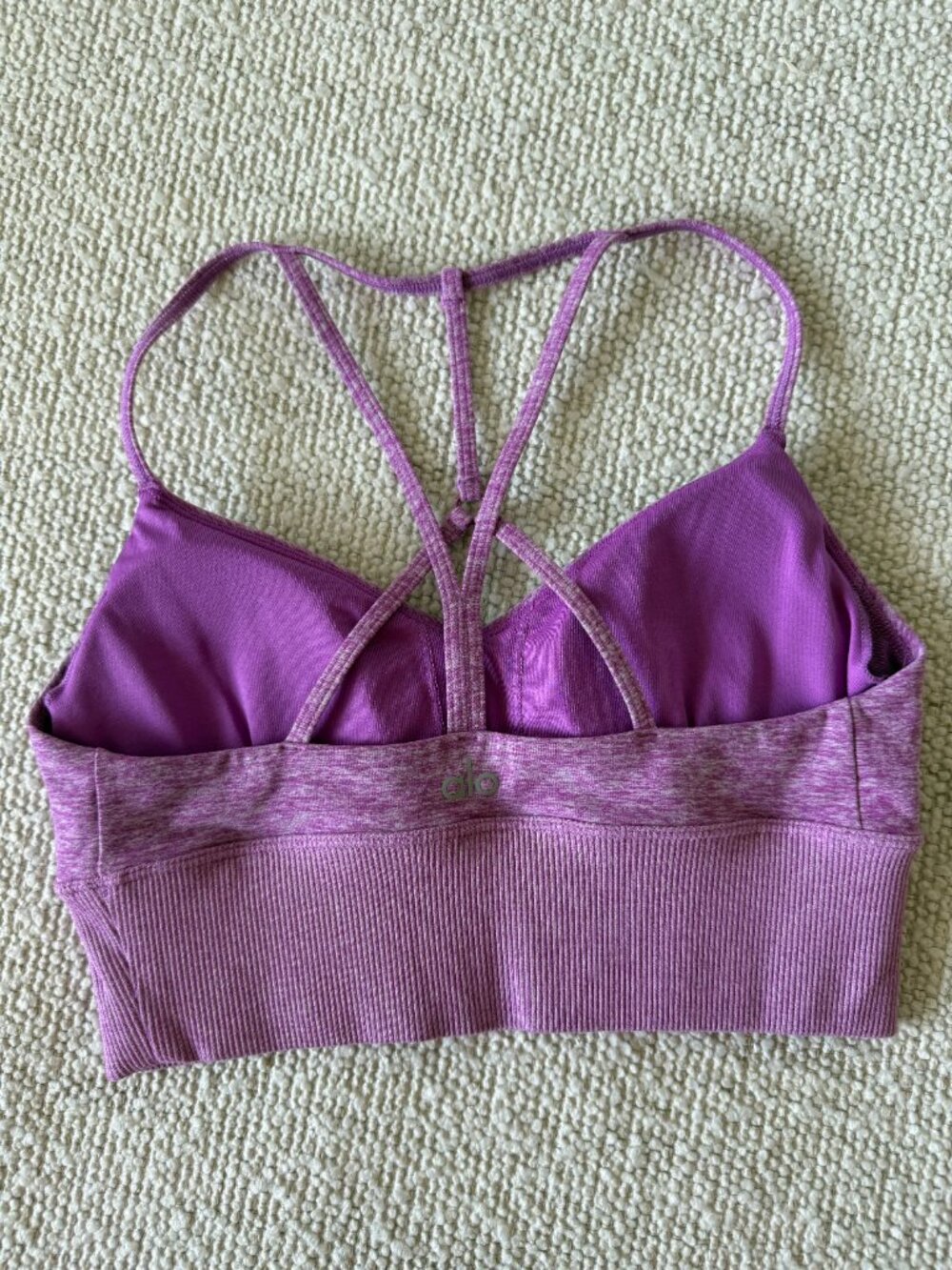 Alo Yoga Alosoft Lavish Bra & High-Waist Lounge Leggings in Electric Violet - Picture 4 of 9